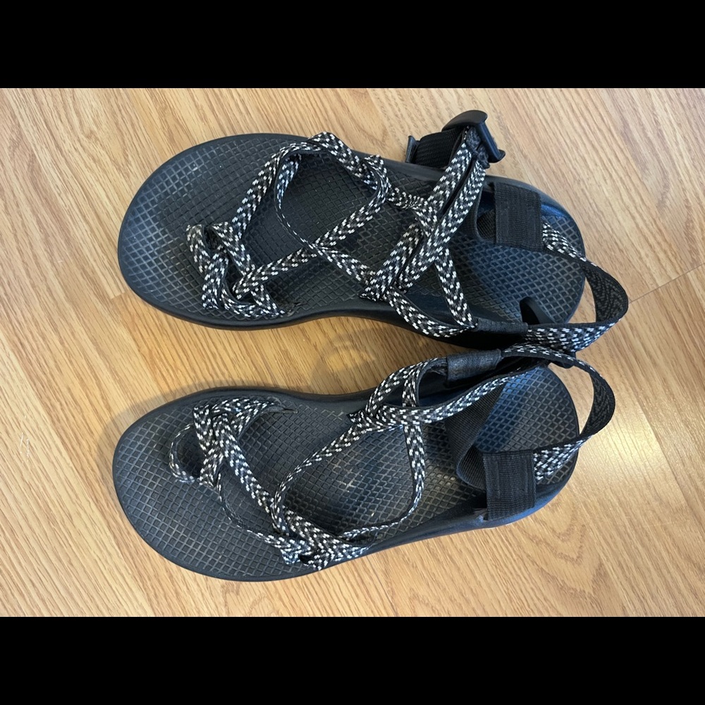 Black and White Chaco Sandals